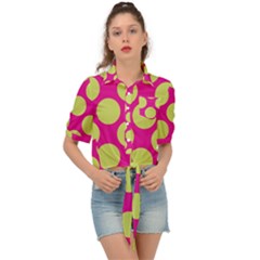 Seamless, Polkadot Tie Front Shirt  by nateshop