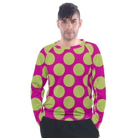 Seamless, Polkadot Men s Long Sleeve Raglan Tee by nateshop