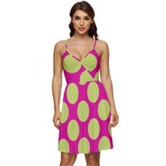 Seamless, Polkadot V-neck Pocket Summer Dress  by nateshop