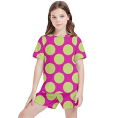 Seamless, Polkadot Kids  Tee And Sports Shorts Set by nateshop