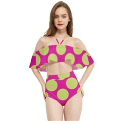 Seamless, Polkadot Halter Flowy Bikini Set  by nateshop