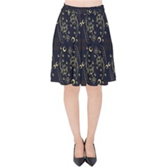 Seamless-pattern 1 Velvet High Waist Skirt by nateshop