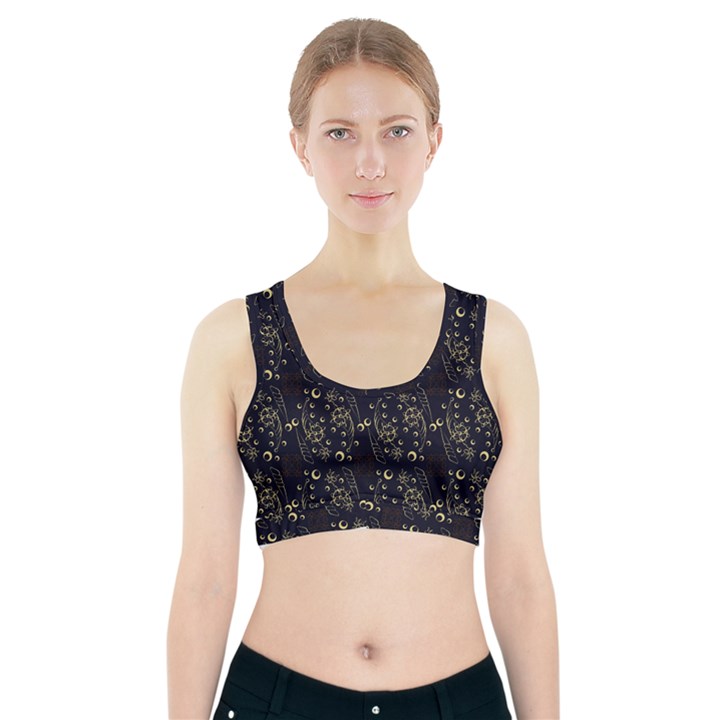 Seamless-pattern 1 Sports Bra With Pocket