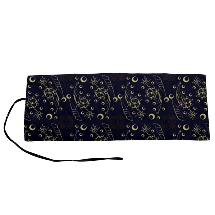 Seamless-pattern 1 Roll Up Canvas Pencil Holder (S)