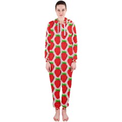 Strawberries Hooded Jumpsuit (ladies) by nateshop