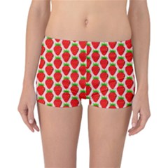 Strawberries Reversible Boyleg Bikini Bottoms by nateshop