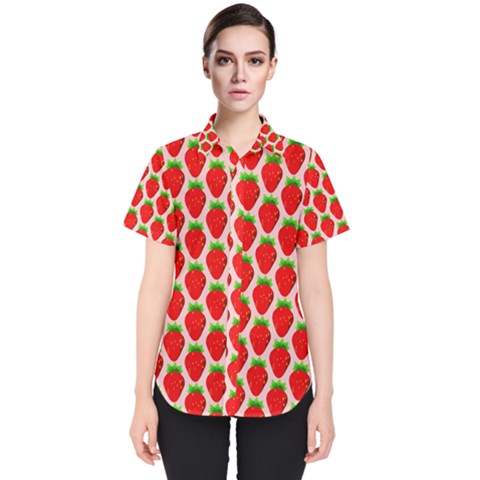 Strawberries Women s Short Sleeve Shirt by nateshop