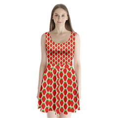 Strawberries Split Back Mini Dress  by nateshop