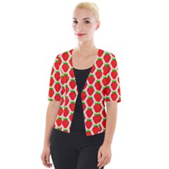 Strawberries Cropped Button Cardigan by nateshop