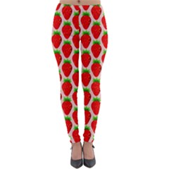 Strawberries Lightweight Velour Leggings by nateshop