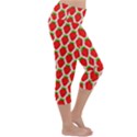 Strawberries Lightweight Velour Capri Yoga Leggings View3