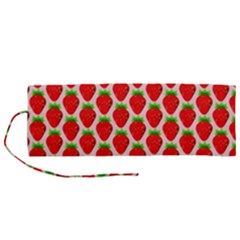 Strawberries Roll Up Canvas Pencil Holder (m) by nateshop