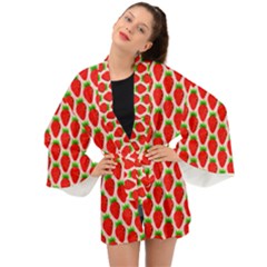 Strawberries Long Sleeve Kimono