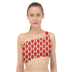 Strawberries Spliced Up Bikini Top 