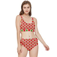 Strawberries Frilly Bikini Set