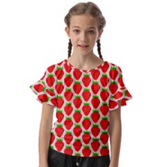 Strawberries Kids  Cut Out Flutter Sleeves by nateshop