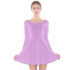 Stripes Long Sleeve Velvet Skater Dress by nateshop