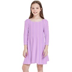 Stripes Kids  Quarter Sleeve Skater Dress by nateshop