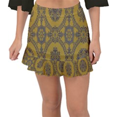 Tapestry Fishtail Mini Chiffon Skirt by nateshop