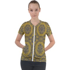 Tapestry Short Sleeve Zip Up Jacket by nateshop