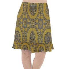 Tapestry Fishtail Chiffon Skirt by nateshop