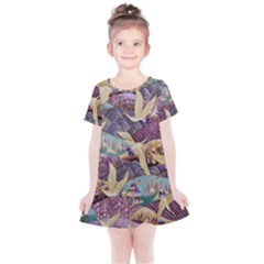 Textile Fabric Pattern Kids  Simple Cotton Dress by nateshop