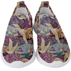 Textile Fabric Pattern Kids  Slip On Sneakers by nateshop