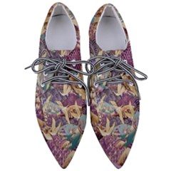 Textile Fabric Pattern Pointed Oxford Shoes by nateshop