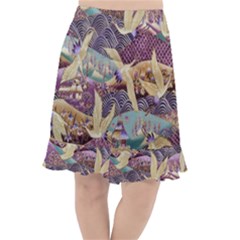 Textile Fabric Pattern Fishtail Chiffon Skirt by nateshop