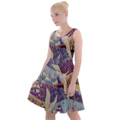 Textile Fabric Pattern Knee Length Skater Dress by nateshop