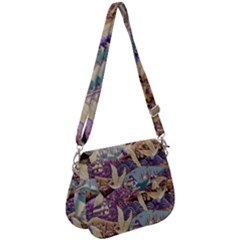 Textile Fabric Pattern Saddle Handbag by nateshop