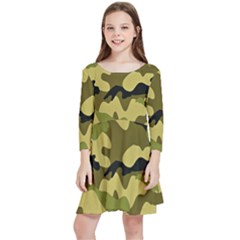 Texture 2 Kids  Quarter Sleeve Skater Dress by nateshop