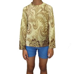 Texture Kids  Long Sleeve Swimwear by nateshop