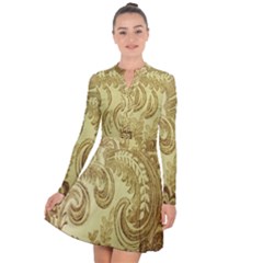 Texture Long Sleeve Panel Dress