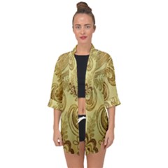 Texture Open Front Chiffon Kimono by nateshop