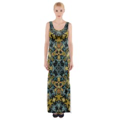 Tile (2) Thigh Split Maxi Dress by nateshop