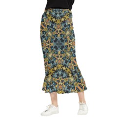 Tile (2) Maxi Fishtail Chiffon Skirt by nateshop