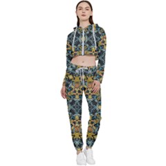 Tile (2) Cropped Zip Up Lounge Set by nateshop