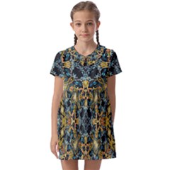 Tile (2) Kids  Asymmetric Collar Dress by nateshop