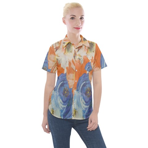 Tissue Women s Short Sleeve Pocket Shirt by nateshop