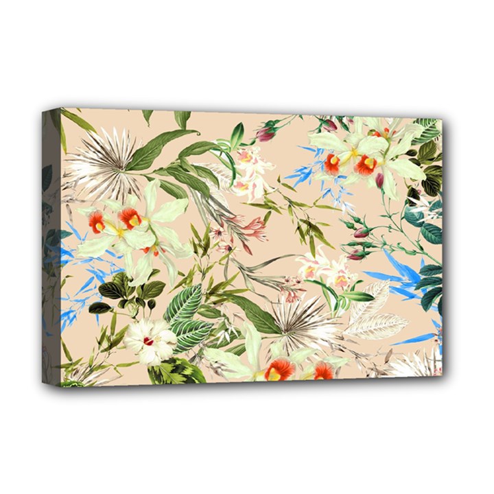 Tropical Fabric Textile Deluxe Canvas 18  x 12  (Stretched)