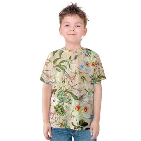 Tropical Fabric Textile Kids  Cotton Tee by nateshop