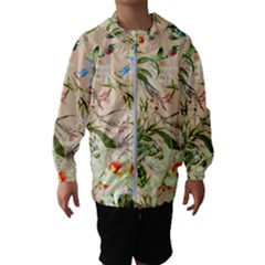 Tropical Fabric Textile Kids  Hooded Windbreaker by nateshop