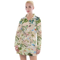 Tropical Fabric Textile Women s Long Sleeve Casual Dress by nateshop