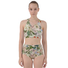 Tropical Fabric Textile Racer Back Bikini Set by nateshop