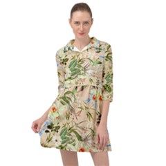 Tropical Fabric Textile Mini Skater Shirt Dress by nateshop