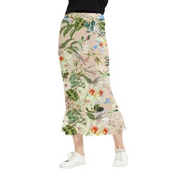 Tropical Fabric Textile Maxi Fishtail Chiffon Skirt by nateshop