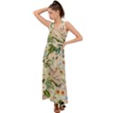 Tropical Fabric Textile V-Neck Chiffon Maxi Dress View1