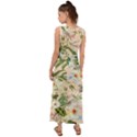 Tropical Fabric Textile V-Neck Chiffon Maxi Dress View2