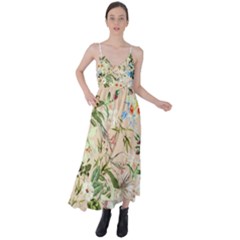 Tropical Fabric Textile Tie Back Maxi Dress by nateshop